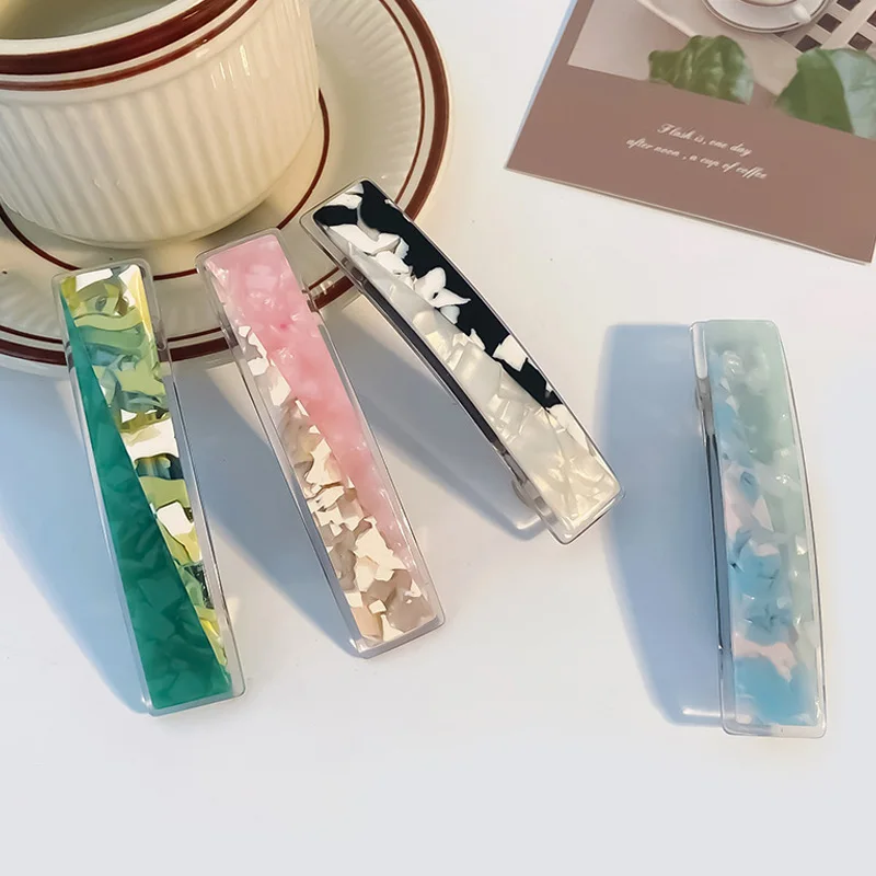 

Fashion Hair Clips Acetate Marble Textured Geometric Hair Pins Hair Barrettes Hair Clips for Girl Hairpin Women Hair Accessories