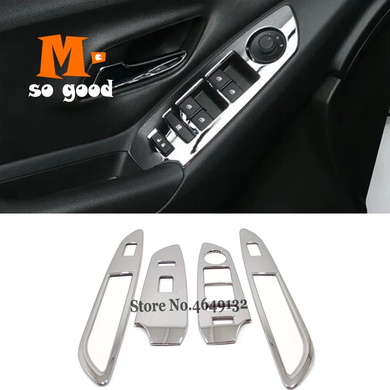 4 шт. хромированные наклейки на панель управления стеклом для Chevrolet TRAX 2014 2015 2016 |