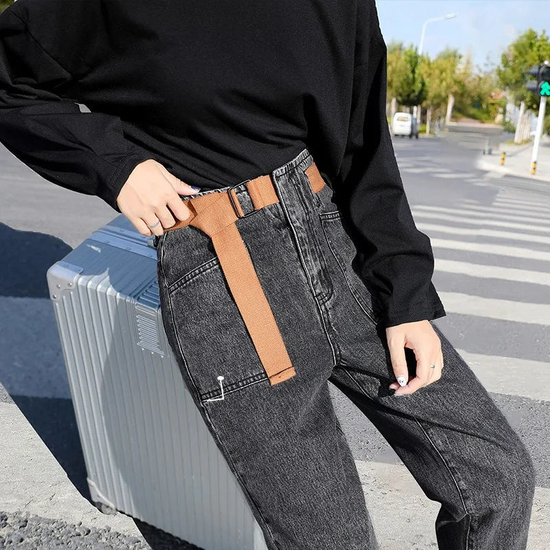 Женские джинсы с высокой талией и широкими штанинами джинсовая одежда в стиле