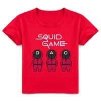 new squid game t shirt kids korean teleplay round six t shirt boys funny movies graphic tops toddler girls o neck streetwear tee