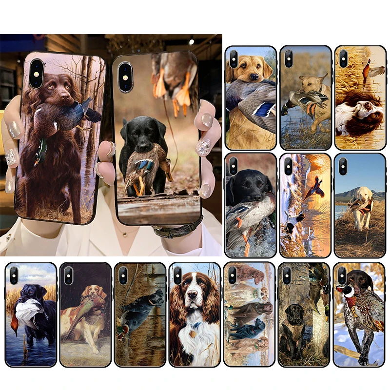 

Hunting Dog Art Animal Phone Case for iphone 13 12 11 Pro Max Case For iPhone XS MAX X XR SE2 8 7 Plus