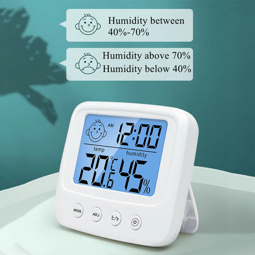 

LCD Digital Temperature Humidity Meter Backlight Home Indoor Electronic Hygrometer Thermometer Weather Station Baby Room E0828