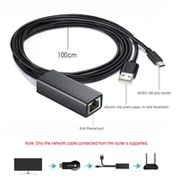ethernet adapter for chromecast usb 2 0 to rj45 for google home chromecast 2 1 ultra audio fire tv stick micro usb network card