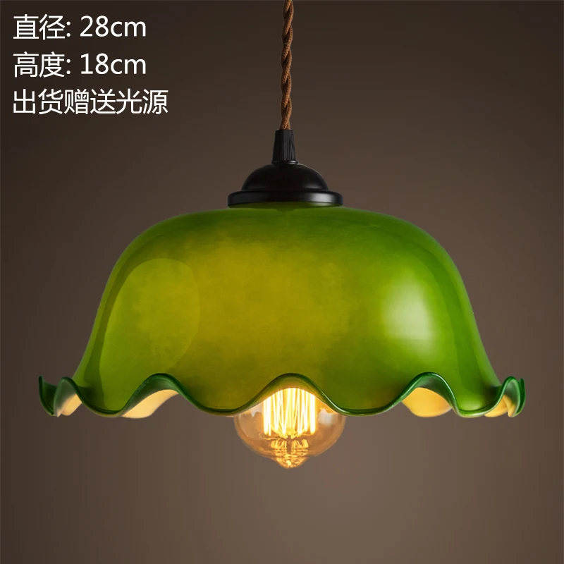 IWHD-lámpara colgante clásica de Shanghai, barra artística de cristal verde, restaurante, cafetería, Retro, LED, Luminaria