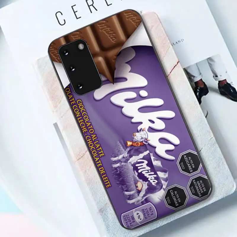

Chocolate Milka Box Phone Case for Samsung S 5 6 7edge 8 9 10 20 21 plus lite UlTRA case