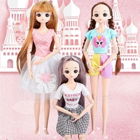 new 16 30cm bjd doll movable 26 joints dolls female naked nude doll fashion hair doll diy dress up toys for girls