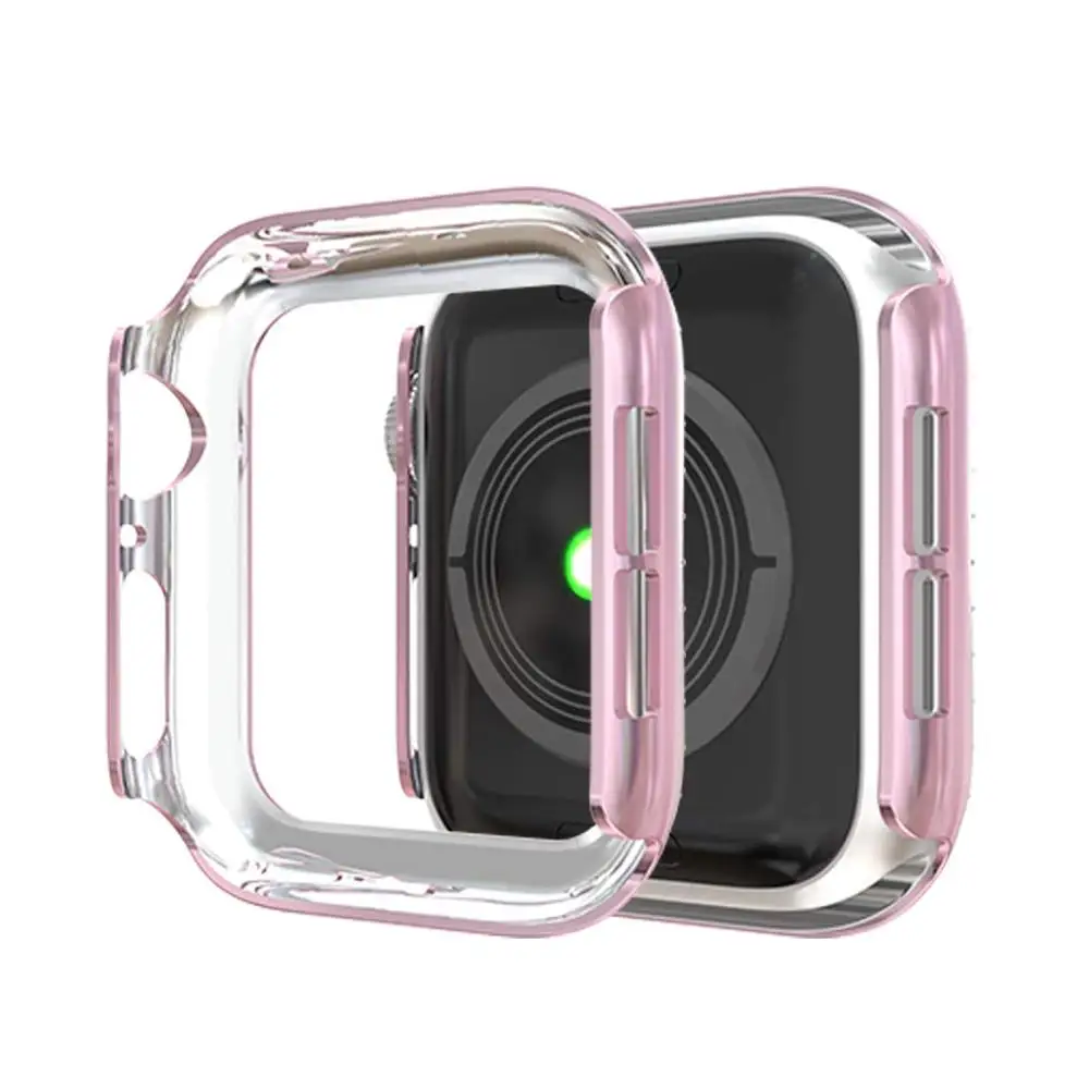 Чехол для часов с двумя алмазами для apple watch 5, 4, 3, 2, чехол 38 мм, 42 мм, 40 мм, 44 мм, защитный чехол для экрана для iWatch Series 5, 4