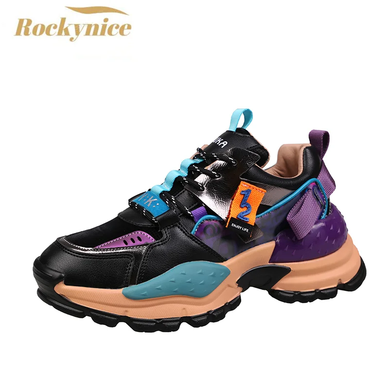 

Women Platform Sneakers 2021 Spring Fashion Brand Casual Shoes Summer Chunky Sports Vulcanized Shoes Woman Thick Soled Trainers