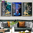 Алмазная вышивка современсветильник роскошный плакат с лосем гостиная ресторан гостиница тройное украшение Алмазная мозаика