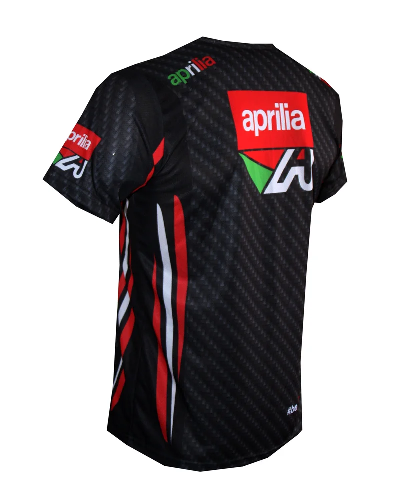Футболка мужская быстросохнущая мотоциклетная рубашка GP для команды Aprilia