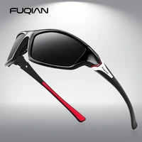 fuqian new sports polarized sunglasses for men and women fashion plastic outdoor sun glasses black shades goggle uv400