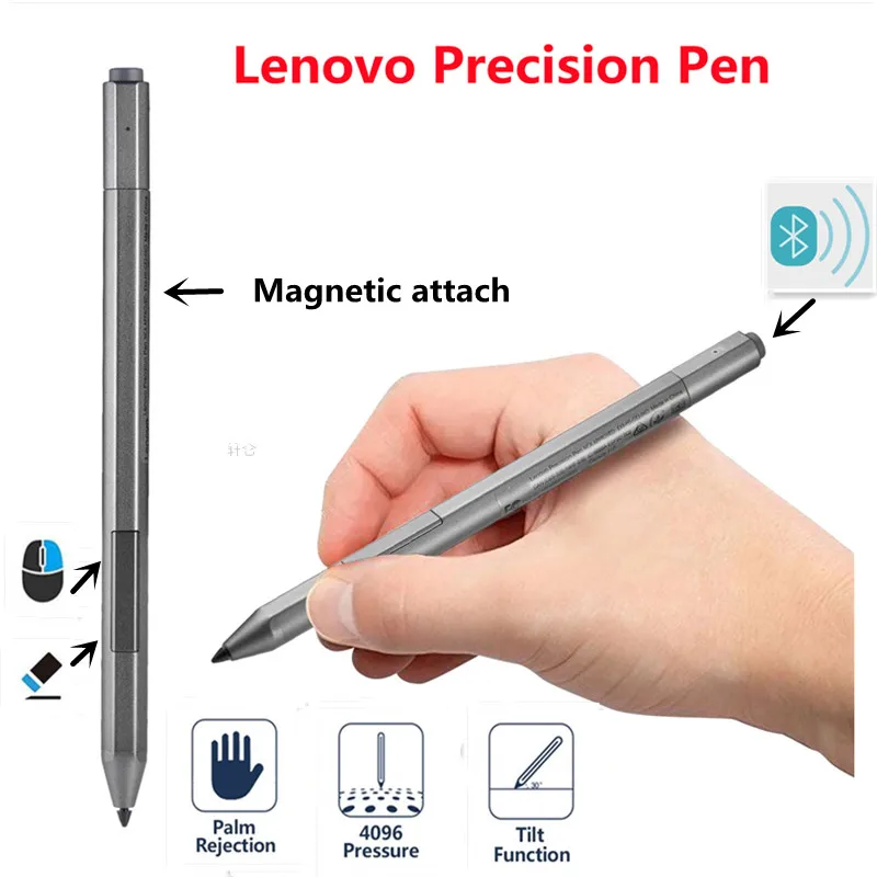 Стилус для Lenovo Precision pen 4X80Z50965 Yoga book 2 C930 ThinkBook Plus Bluetooth-Стилус с 4096 уровнем давления -
