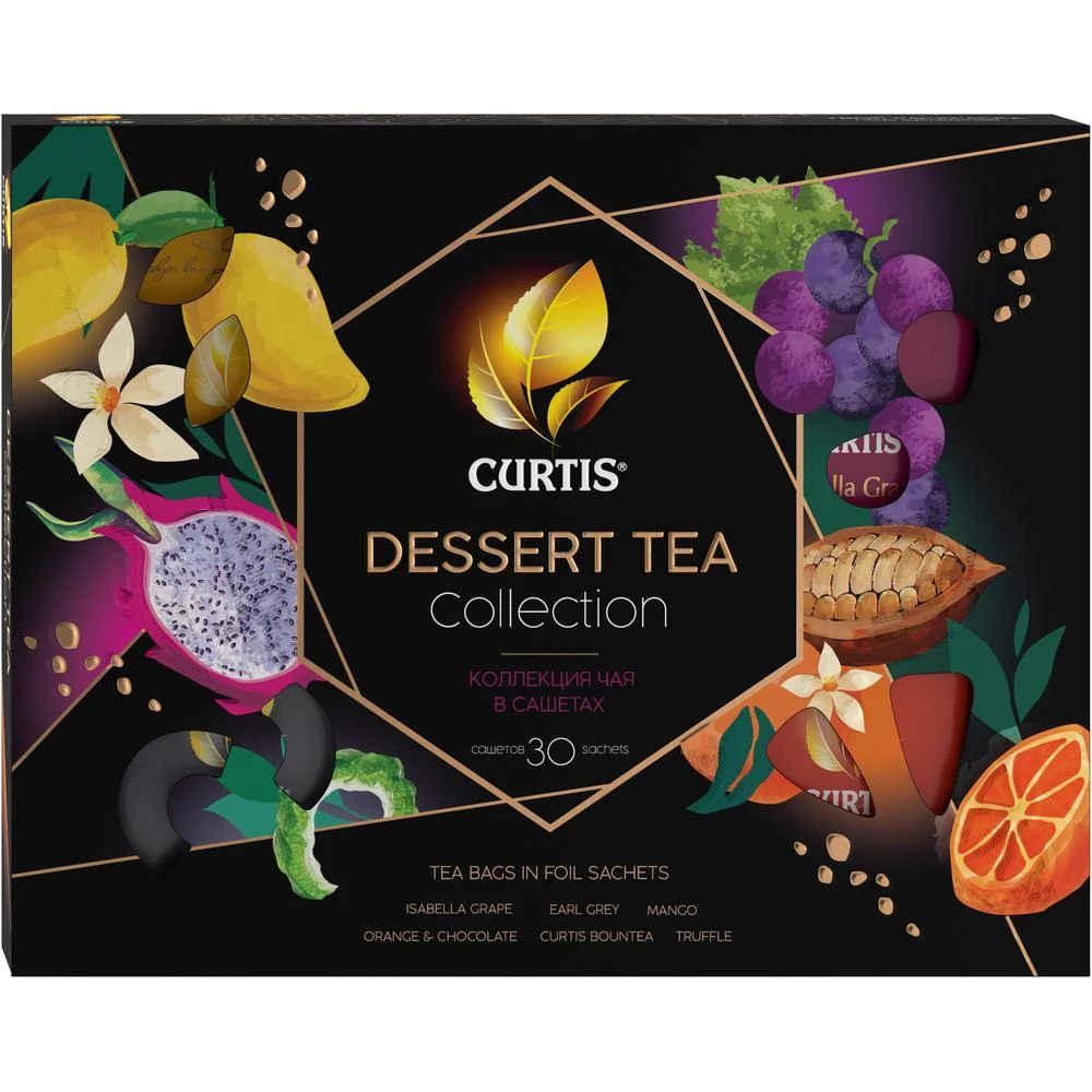 Набор чая в пакетиках CURTIS &quotDessert Tea Collection" 30 сашетов чай ассорти 6 вкусов - купить