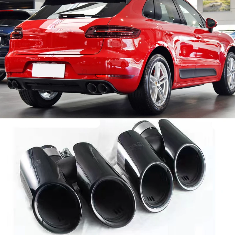 

For Porsche Macan Modified GTS Style Rear Exhaust Tips Muffler Pipe Car Styling 2014 2015 2016 2017