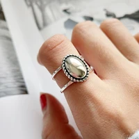 silvology 925 sterling silver oval glossy rings silver temperament fog surface japan korea rings for women elegant jewelry gift