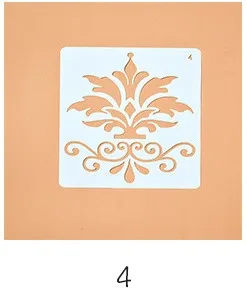 Diy пластиковый лист трафарета трафарет для скрапбукинга для рисования художественные трафареты и шаблон цветок трафарет для фона - Цвет: 4