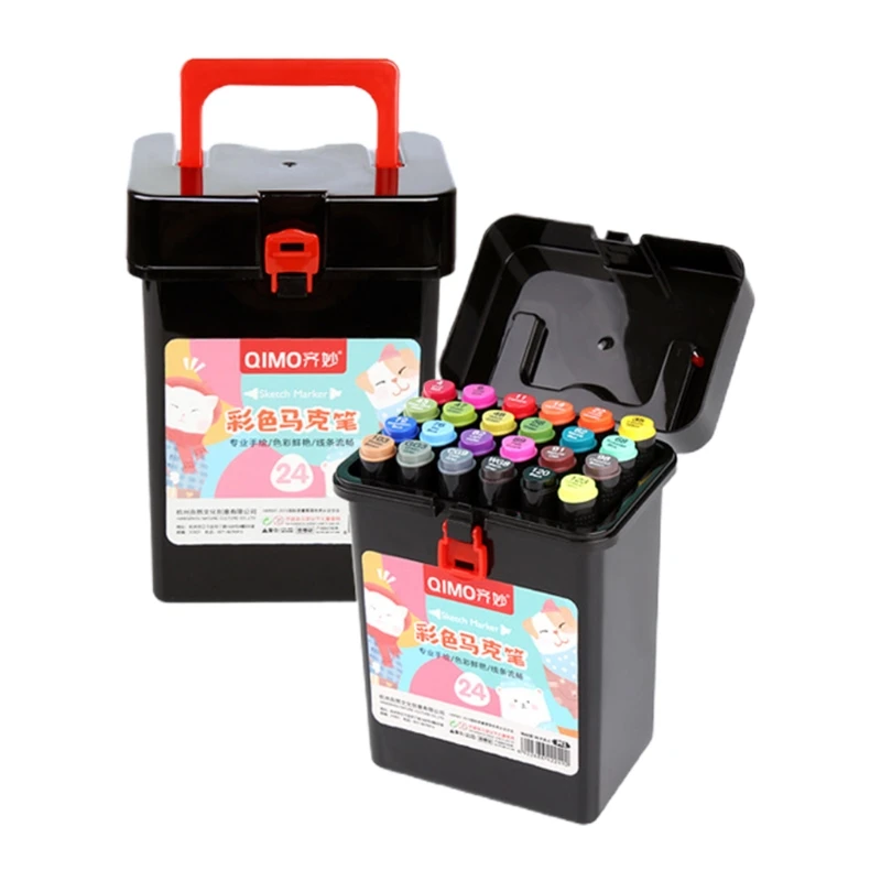 

12/24/30/36/40/48/60 Colors Dual Tip Art Marker Pens Set Fine Liner Watercolor Oily Drawing Painting Brush Highlighters