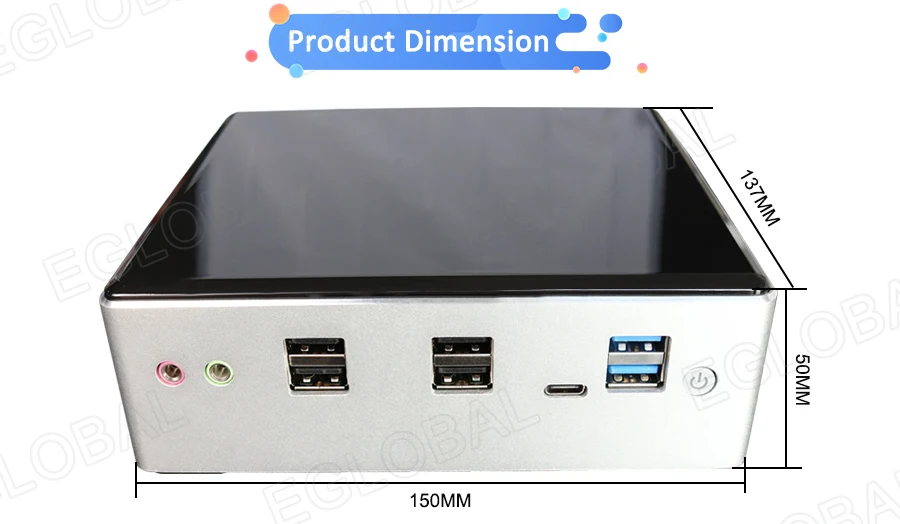 Мини-ПК Eglobal Barebone 12 Usb Intel Core i7 8550U I5 8250U I3 7020U m2 ssd Ddr4 настольный игровой