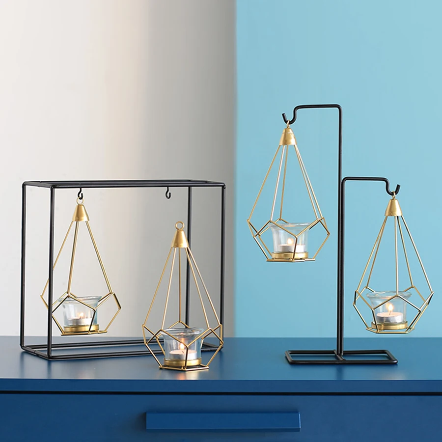 Скандинавский Золотой подсвечник птичья клетка марокканский декор подсвечники