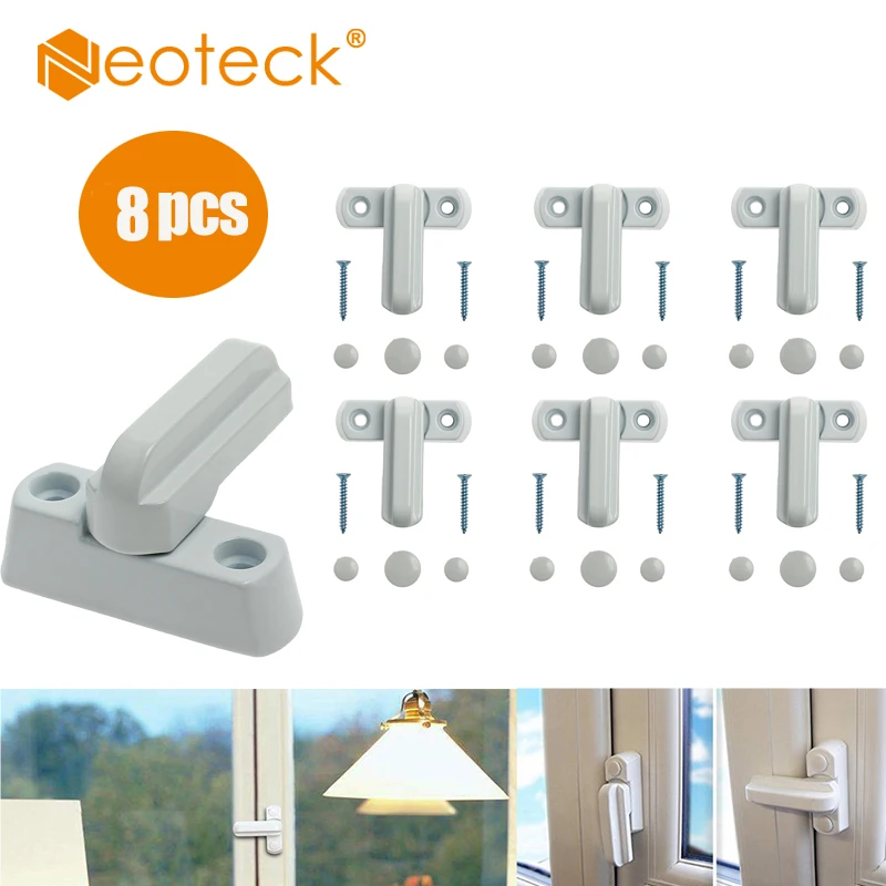 Neoteck 8 шт. заглушка створки белая дверь из НПВХ замок для домашней безопасности