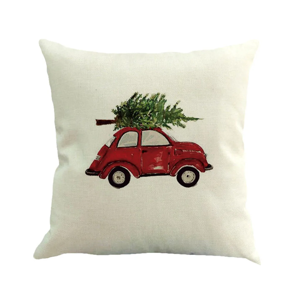 Наволочки с рождественскими узорами наволочка хлопок лен Санта Клаус Снеговик