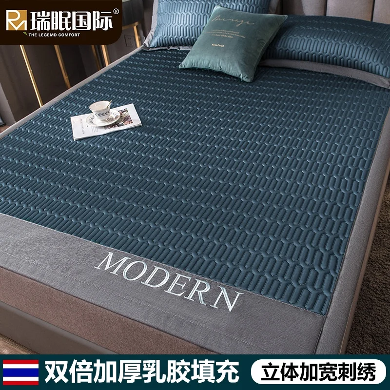 

LaTeX Ice Silk Three-Piece Set of Summer Sleeping Mat Washable Bare Sleeping Household Summer Foldable Summer Student Dormitory