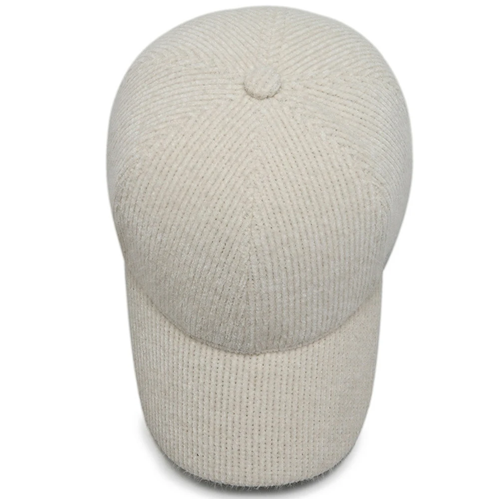 

Fashion Winter Solid Color Thick Corduroy Baseball Cap Female Winter Plush Thickening Student Warm Cap