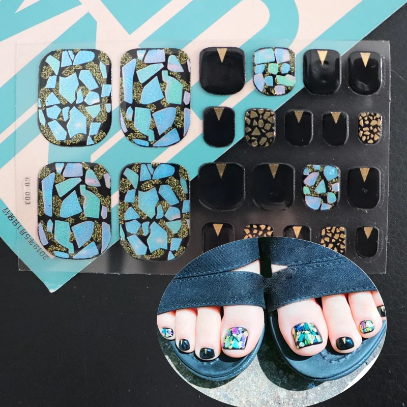 Наклейки для ногтей на ногах водостойкие нетоксичные 22 шт./партия | Красота и