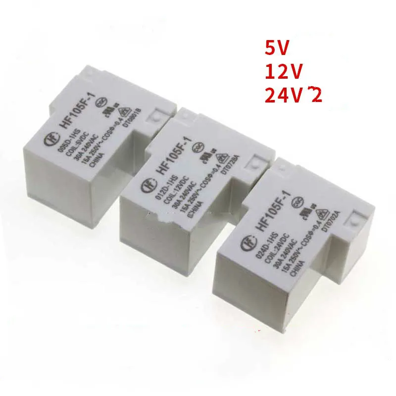 HF - jqx-105f-1 005d 012d024d-1hs 5V / 12V 24v30a 4-pin relay | Обустройство дома