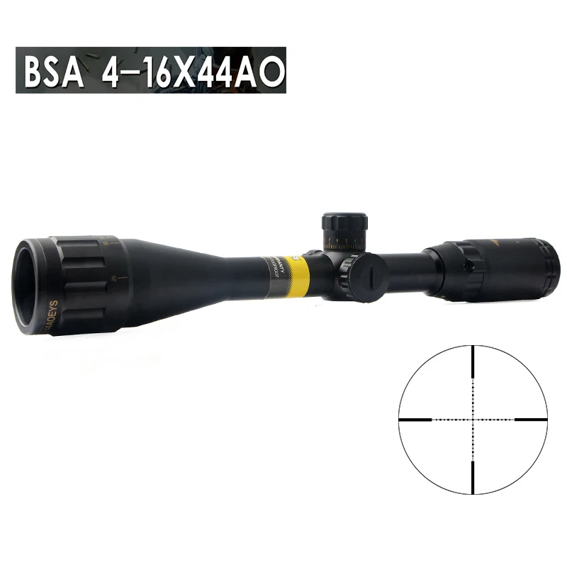 Охотничий прицел BSA OPTICS 4-16x44 AOE Регулируемый тактический оптический зеленый