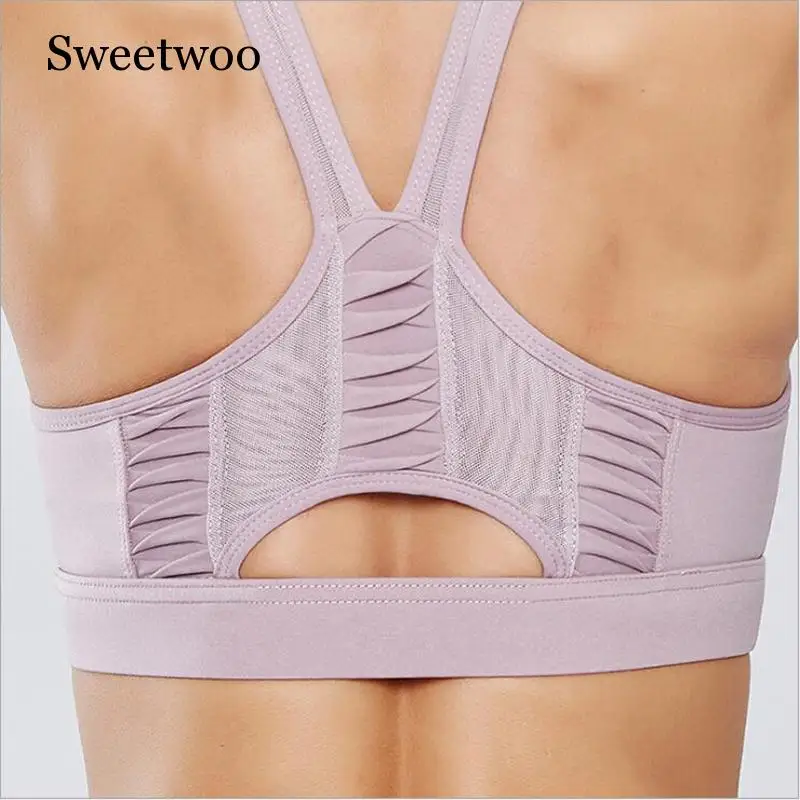 2019 Woman Sports Bra Yoga Exercise Clothing Female Breathable Quick-dry Shock-proof Vest-type Sports Underwear Gym Running Tops