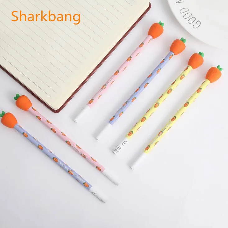 2020 2021 Sharkbang 6 шт./упак. мультфильм морковь HB деревянный карандаш с ластик для
