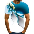 Популярная мужская футболка с коротким рукавом и 3D принтом, футболка с молнией, необычная Женская свободная Летняя мужская одежда с круглым вырезом