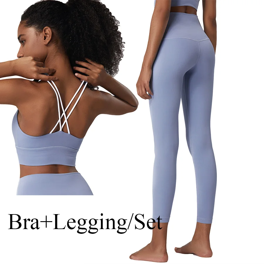 Бесшовные комплекты для йоги PS женская одежда спортзала комплект из 2 предметов