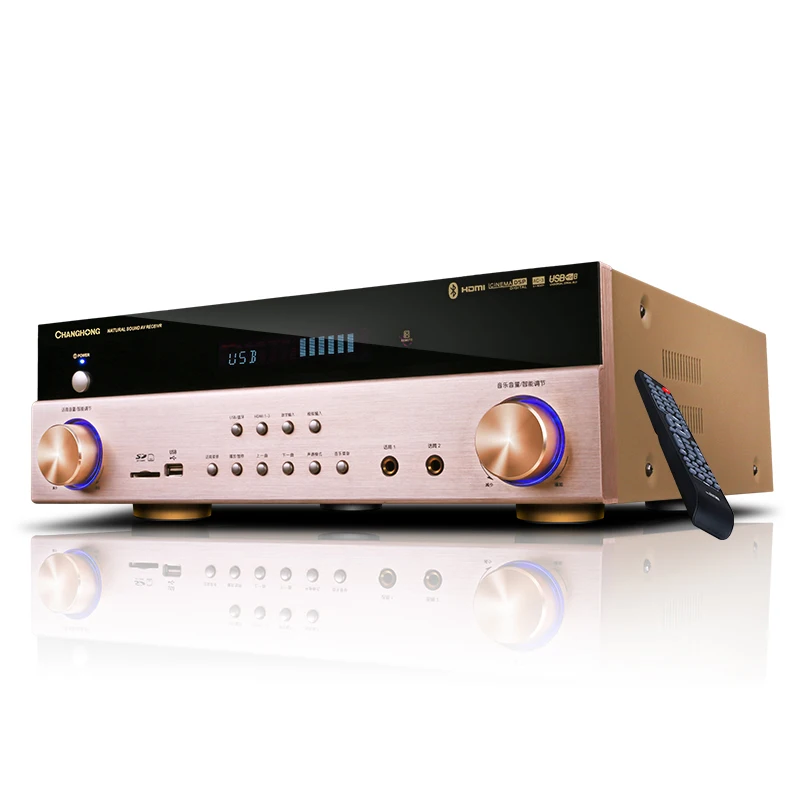 

1200W 220V panoramic sound DTS amplifier F7 home high power amplifier HiFi 5.1 fever audio KTV amplifier intelligent voice