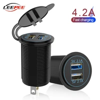 12v 24v usb quick chargers circuit splitter led socket outlet accessories for car auto marine ship motorcycle truck caravan van