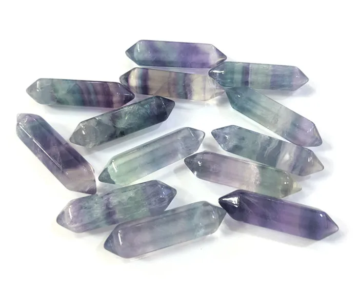 

Wholesale natural Rainbow Fluorite pillar charms chakra Pendants point handmade iron wire pendants for jewelry making free
