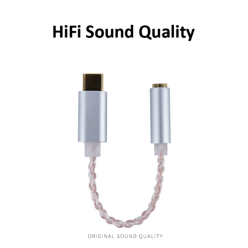 Высококачественный HIFI DAC усилитель для наушников USB Type C до 3 5 мм аудио адаптер 32