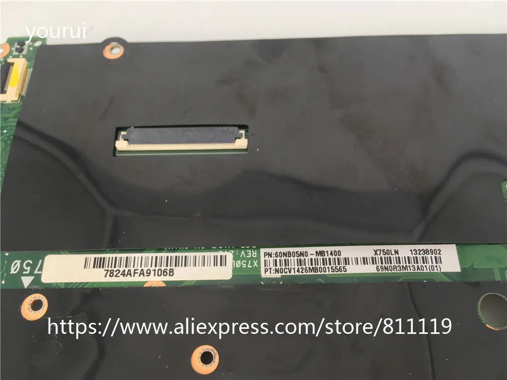 Оригинальная материнская плата yourui для ASUS X750JB модель REV 2 0 с диагональю дюйма