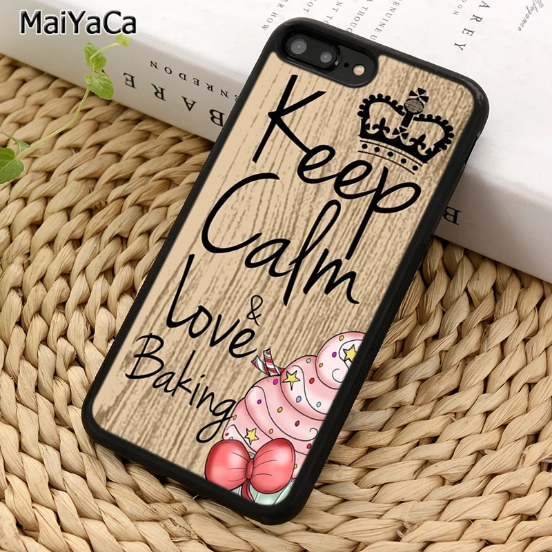 MaiYaCa чехол для телефона с надписью Keep calm & love iPhone 5 6S 7 8 plus 11 12 Pro X XR XS Max Samsung Galaxy S7 S8 S9