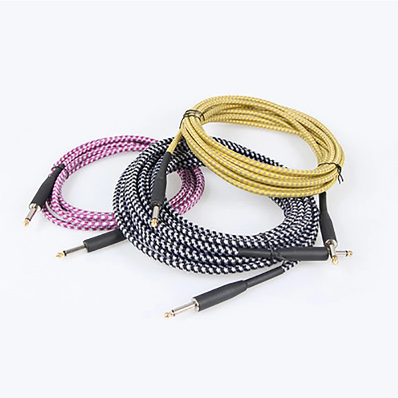 gitarre kabel bass elektrische box audio kabel gitarre noise reduktion linie farbe geflochtene abgeschirmtes kabel 3 6101520meter free global ship