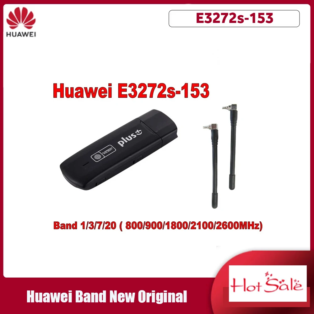 Разблокированный новый Huawei E3272S-153 плюс Antennar 4 аппарат не привязан к оператору сотовой связи 150 Мбит/с беспроводной USB модем E3272 Hilink модем 4G