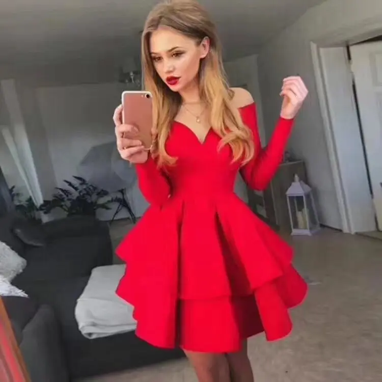 Лето, новое модное женское платье, сексуальное красное, белое, черное, без бретелек, облегающее мини-платье, вечернее платье знаменитостей, vestidos - Цвет: Красный