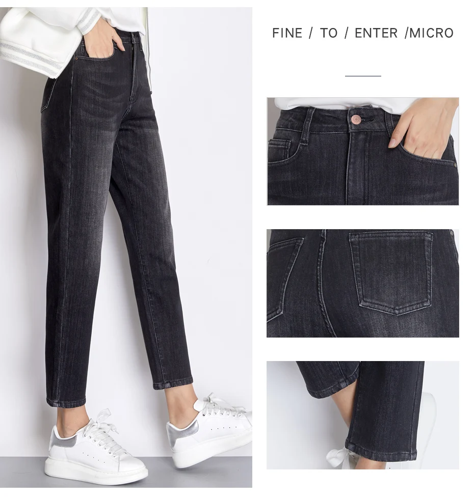 LEIJIJEANS, зимние, большие размеры, женские, низкие, эластичные, высокая талия, свободные, зауженные брюки, темно-серые, белые и вельветовые, теплые джинсы