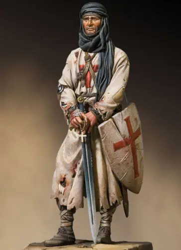 Масштаб 1/18 Неокрашенная фигурка из смолы коллекционная воина Монка крестомера |