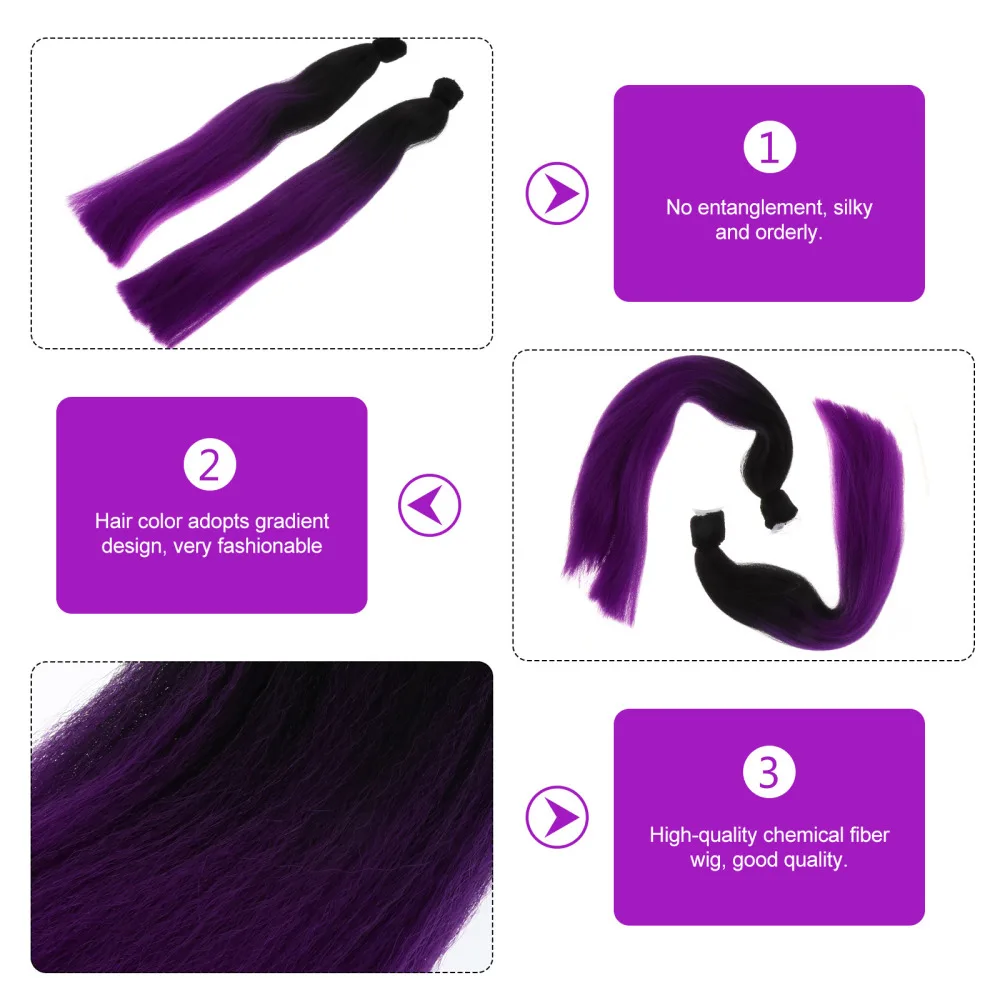 

1 Pair Helmet Pigtails Motorcycle Helmet Ponytail Braids with Suction Cup
