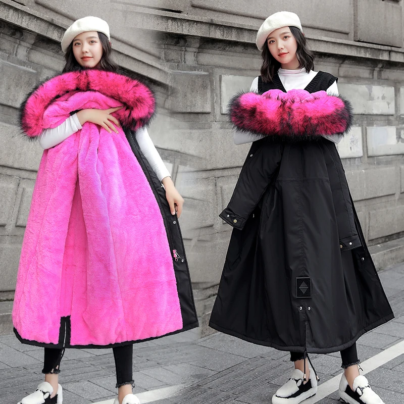 Женская зимняя куртка с подкладкой из толстого хлопка верхняя одежда размера