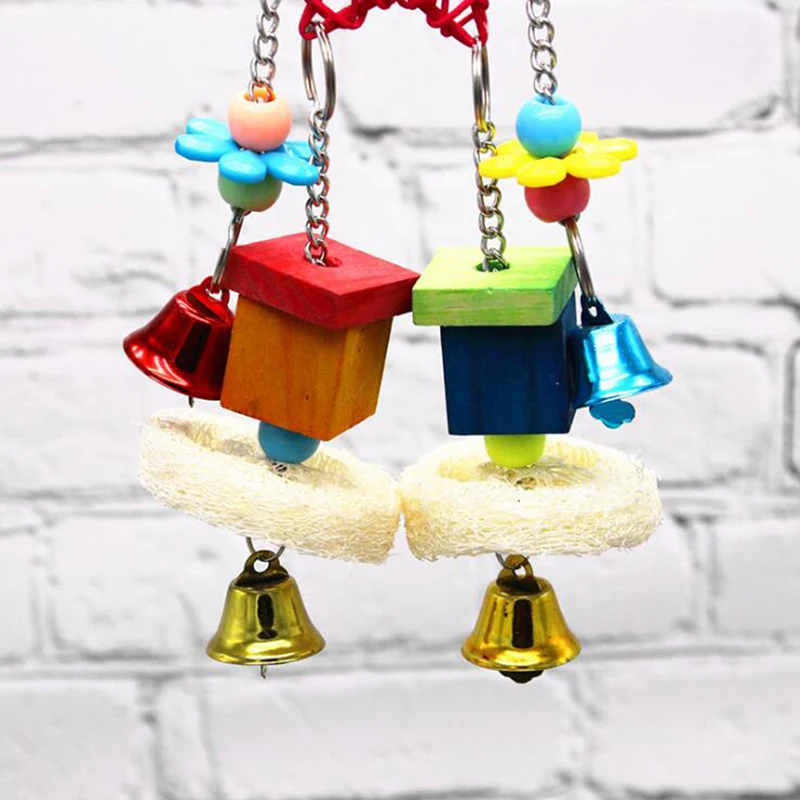 Попугай птица игрушка пентаграмма ротанга деревянная подставка попугай жевание