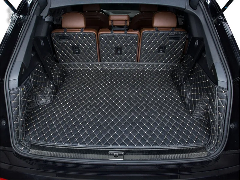 

High quality! Custom special car trunk mats for Audi Q7 5 seats 2021 waterproof boot carpets cargo liner mats for Q7 2020-2015