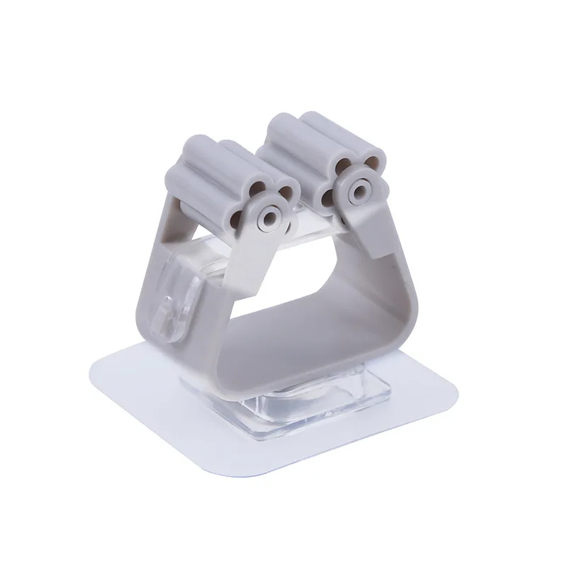 

1Pc Mop Broom Holder Wall Mounted Mop Holder Household Adhesive Storage Broom Hanger Mop Hook Racks Kitchen Bathroom Organizer